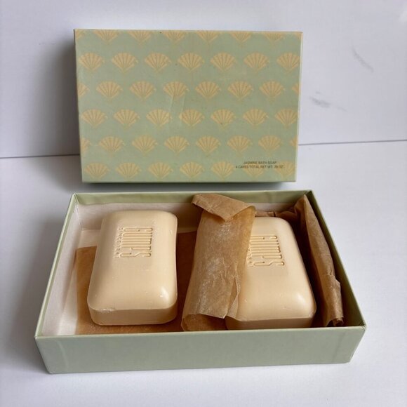 Gump's Jasmine Bath Soap Box Full Size Pair Vintage San Francisco Vintage - Picture 1 of 4